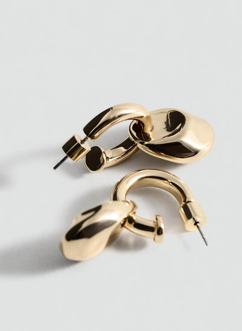 MANGO Mixed hoop earrings